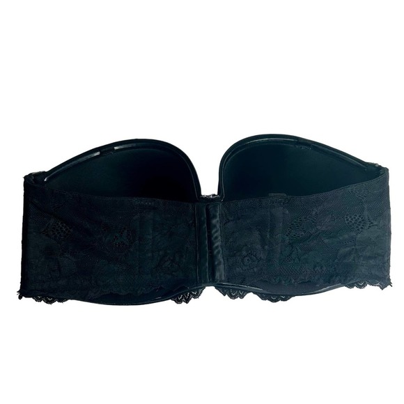 Torrid Curve Strapless Bra Plus‎ sz. 40 F Black Lightly Lined Smooth - Picture 9 of 9
